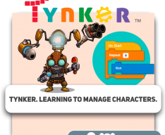 Tynker. Learning to manage characters.  - Programming for children in Sophia